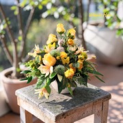 Kompozycja kwiatowa, Wielkanoc, dekoracja stołu 