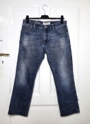 Niebieskie bawełniane jeansy ALBERTO modern fit W35 L30 bawełna T400