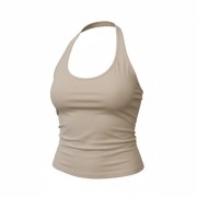 Top damski XS holister kremowy bez pleców wiosenny 