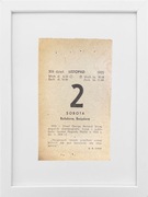 Kartka z kalendarza 1985r. różne daty, oryginał w ramce