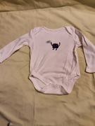 Body długi rękaw, 68, bawełna, biale