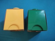 Dwa pudełka LEGO zielone zółte