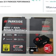 PARKSIDE PERFORMANCE SMART Akumulator 20V 4 Ah NOWE