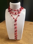 Naszyjnik ręcznie robiony na szydełku