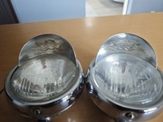 Chromowane Halogeny lampy motocyklowe chopper 2 sztuki daszek 