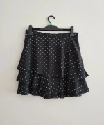 Czarna mini spódniczka Primark 40 L na lato letnia spódnica w kropki 