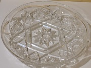 PIĘKNA DUŻA kryształowa PATERA, talerz - SOLIDNA 3kg - jak NOWA