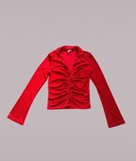 Top Nelly 38 M długi rękaw dekolt V guziki cute wide sleeves