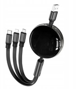 HOCO kabel 3w1 USB A do Lightnig / Micro USB / Typ C 2A X78 1 m czarny