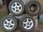 Opony zimowe z felgami alum. 175/70 r13, bdb stan, Corsa C