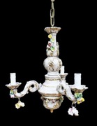 Żyrandol Capodimonte made in Italy 3 ramienny 