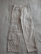 Beżowe bawełniane spodnie bojówki H&M 34 jak nowe