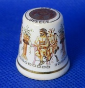 Naparstek Kolekcjonerski Porcelanowy Grecy Bogowie Kos