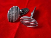 Stare srebrne spinki do mankietów