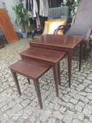 Stoliki pomocnicze tekowe 3 sztuki 