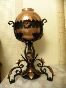 Stara niemiecka zabytkowa podstawa ze zbiornikiem lampy naftowej XIX/XX w