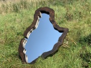 Lustro live edge plaster jesionu rustykalne