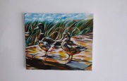 Obraz Kaczki Akryl 30 x 25 cm 