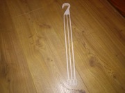 Wieszak do doniczek podwieszanych ogrodowych plastikowy biały 46cm