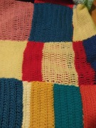 Ręcznie robiony koc pled  długość 165cm na 100 cm 