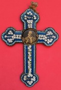 Krzyż Krzyżyk piękny Włochy mikro mozaika Papież  Pius XI Okazja 