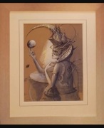 Tomasz Sętowski "Moleculo" akryl, gwasz, karton, 56x41cm