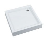 Brodzik kwadratowy z panelem 90x90x16 KAMA – czarny – nowy