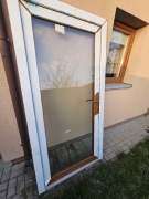 Drzwi zewnętrzne tarasowe . Złoty dąb Roleta 