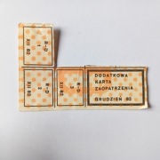 Kartka żywnościowa R-D XII 1982 Oryginał