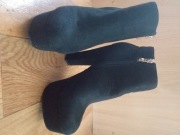 Czarne botki na platformie