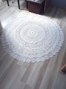 Biały obrus / serweta 140x140 cm. Vintage 