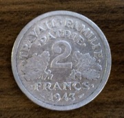 Moneta 2 Franki 1943