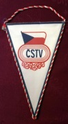 P67. Telewizja Czechosłowacka CSTV flaga Czechosłowacji, lata 70-te.