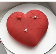 SERCE Walentynki forma silikonowa 16*16*5.5 do Pieczenia Musów Deserów 