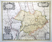 Scultetus Jonas - Miedzioryt - Mapa Księstwa Wołyńskiego - ok.1650r.