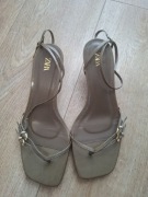 Zara sandały damskie khaki paski 39 lato eleganckie