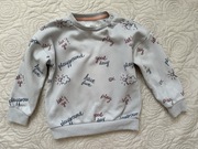 Reserved 110 cm bluza chłopięca błękitna napisy chłopięca