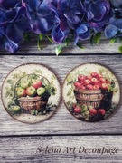 Dekoracyjne podstawki farmhouse shabby chic vintage decoupage handmade