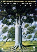 Plakat Rafał Olbiński III Festiwal Wielkanocny Ludwika van Beethovena