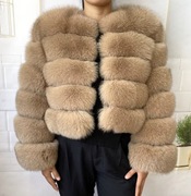 Futro futerko sztuczne beżowe Exclusive XS/34 Grube Zimowe