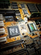 Płyta główna Soyo SY-5TC2 + Pentium 100mhz + 256kb cache + 32mb ram