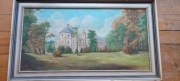 Pałac w parku, olej, płótno.