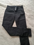 Damskie spodnie jeansowe czarne M L denim skinny rurki pep&co bawelna 