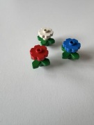Kwiaty LEGO – Klasyczne Roślinki (Biały, Czerwony, Niebieski)