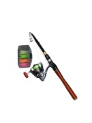 Zestaw spinningowy wędka 2.1m + kołowrotek 3000 gumy plecionka