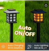 Pakiet 6 sztuk solarnych lamp ogrodowych 