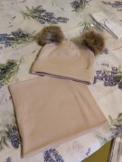 Czapka I komin ocieplony  polarem