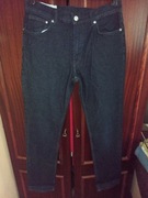 H&M Czarne Modne Spodnie Jeansowe 34/32