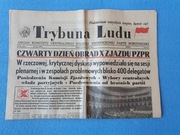 TRYBUNA LUDU 3 LIPCA 1986 "CZWARTY DZIEŃ OBRAD 10 ZJAZDU PZPR"