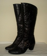 CZARNE KOZAKI PRZED KOLANO KOWBOJKI rozm. 37 (BW01) 